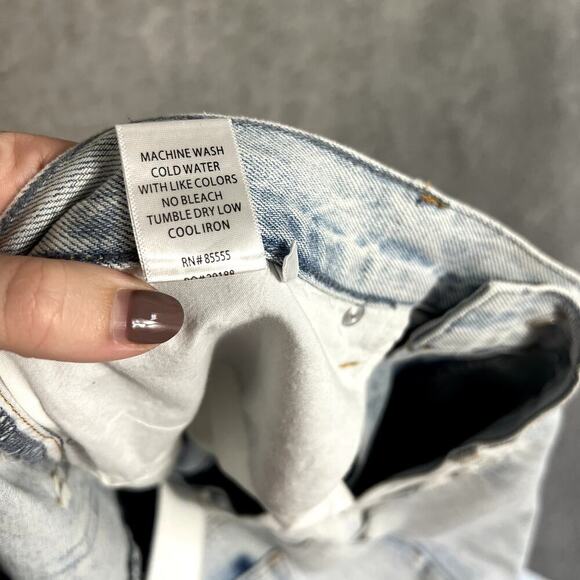 Pistola Revolve Alexa Jeans Women's 31 High Rise Flare Raw Split Hem NWT - Picture 14 of 14